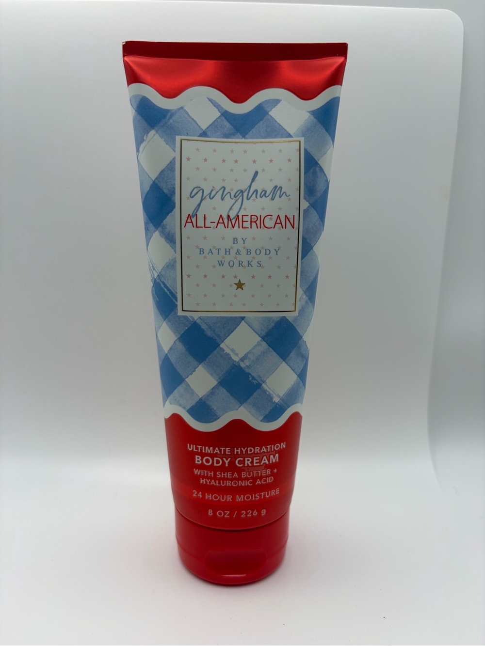 Bath & Body Works Gingham All-American Red & Blue Body Cream
